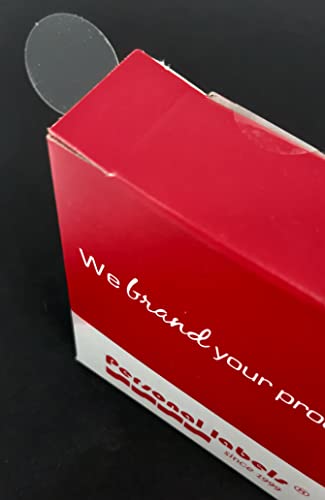 1500 Klebeetiketten, rund, transparent, 1,7 cm, mit Spender, zum Verschließen von Kartons, Beuteln, Umschlägen von Personal Labels