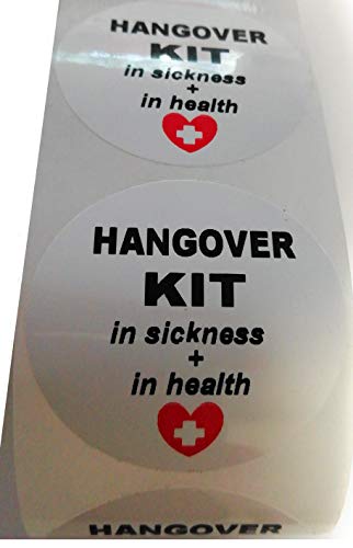 Hangover-Etiketten, selbstklebend, für Hochzeit, Party, 100 Stück von Personal Labels