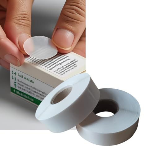 Personal Labels, 3000 Etiketten transparent, rund, 17 mm Durchmesser, 2 Rollen à 1500 Stück, zum Verschließen von Schachteln und Umschlägen Personal Labels, 3000 Etiketten transparent, rund, 17 mm Durchmesser, 2 Rollen à 1500 Stück, zum Verschließen von Schachteln und Umschlägen von Personal Labels