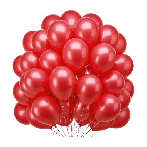 100 Stück rote Farbe Latex Luftballons Einfarbig Helium Ballons | Perfekt für Geburtstagsfeier, Hochzeit, Babyparty, Weihnachtsfeier Dekorationen, Romantische Valentinstag Feiern | 100 Stück 100 Stück rote Farbe Latex Luftballons Einfarbig Helium Ballons | Perfekt für Geburtstagsfeier, Hochzeit, Babyparty, Weihnachtsfeier Dekorationen, Romantische Valentinstag Feiern | 100 Stück von Personalize Pro