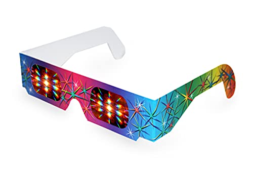 2 STK Multispektral Brille - Regenbogen, Spektralbrille, Partybrille, Silvesterbrille, Feuerwerksbrille von Perspektrum