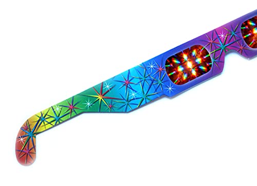 5 STK Multispektral Brille - Regenbogen, Spektralbrille, Partybrille, Silvesterbrille, Feuerwerksbrille von Perspektrum