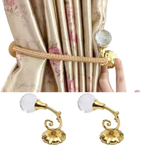 2pcs Vorhanghalter, Kristalldraperie -Tiebacks mit goldenem Finish, dekorative Vorhanghalter für Wall Geschenkshobrbacks 2pcs Vorhanghalter, Kristalldraperie -Tiebacks mit goldenem Finish, dekorative Vorhanghalter für Wall Geschenkshobrbacks von Perwteriy