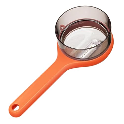 Schäbig mit Behälter, Gurkenschäler mit Edelstahlklinge, Kartoffelschälern mit Griff, hängendes Gemüse für Karotten, Kartoffeln, Melonen, Früchte, Orange Schäbig mit Behälter, Gurkenschäler mit Edelstahlklinge, Kartoffelschälern mit Griff, hängendes Gemüse für Karotten, Kartoffeln, Melonen, Früchte, Orange von Perwteriy