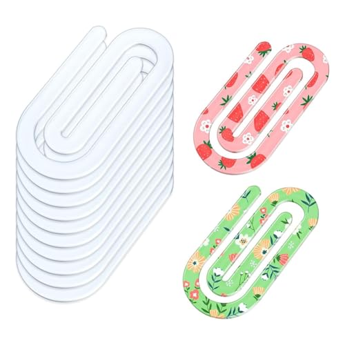 Pesderty 10er-Pack Sublimations-Rohlinge Aus Acryl-Büroklammern, 4 X 2 Große Jumbo-Büroklammern Transparent für Wärmeübertragungs-DIY-Design von Pesderty