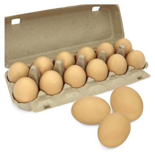 Pesderty 12 Stück Holzeier, Bemalt, Künstliche Ostereier, Unbemalt, Künstliche Holzeier zum Basteln, Osterdekoration, Einfach Anzubringen, Einfach zu Verwenden, von Pesderty