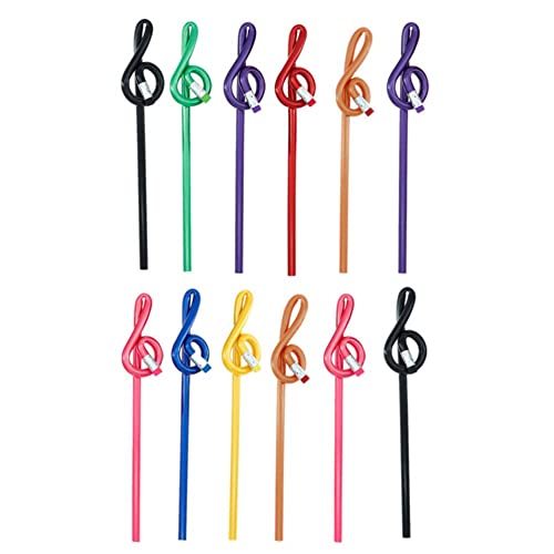 Pesfehhy 12-Teilige Studenten-Notenstifte, Musiknotenstifte mit Radiergummi, Musikstifte, HöLzerner ViolinschlüSsel, Gebogener Stift Pesfehhy 12-Teilige Studenten-Notenstifte, Musiknotenstifte mit Radiergummi, Musikstifte, HöLzerner ViolinschlüSsel, Gebogener Stift von Pesfehhy