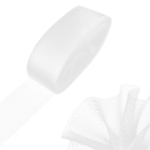 Pesfehhy 50Mm 50 Yards Flat Stiff Plain Harte Krinoline Haar Mesh Braid für Hochzeits Kleid/Hut NäHen ZubehöR Pesfehhy 50Mm 50 Yards Flat Stiff Plain Harte Krinoline Haar Mesh Braid für Hochzeits Kleid/Hut NäHen ZubehöR von Pesfehhy