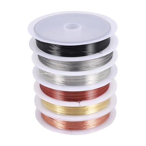 Pesfehhy 6Er Pack Schmuck Perlendraht für Schmuckherstellung und Basteln (24 Gauge) von Pesfehhy