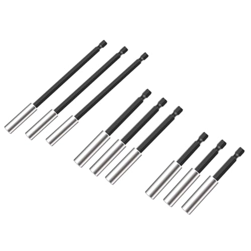 Pesfehhy 9 Halterungen für wenig PC-Schraubendreher, magnetische Führung für wenig Bohrmaschine, Schnellwechsel, Halterung für wenig Bohrmaschine, Verlängerungsbuchse von Pesfehhy