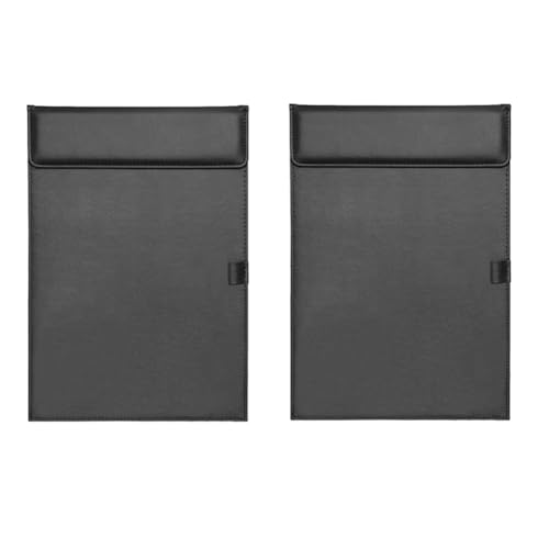 Pesfehhy Desktop-Datei, PU-Leder-Ordner, A4, Besprechungs-Klemmbrett, Büro-Besprechungstafel-Clip, Schwarzer Datenordner mit Stifthülle, 2 Stück, Einfach zu Verwenden, Ca. 34 X 23,5 cm Pesfehhy Desktop-Datei, PU-Leder-Ordner, A4, Besprechungs-Klemmbrett, Büro-Besprechungstafel-Clip, Schwarzer Datenordner mit Stifthülle, 2 Stück, Einfach zu Verwenden, Ca. 34 X 23,5 cm von Pesfehhy
