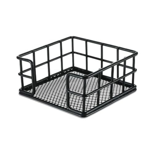Pesfehhy Haftnotizhalter, selbstklebend, aus Metall, 3,6 x 3,6 x 1,8 cm, quadratisch, schwarz, für Büro, Schlafsaal von Pesfehhy