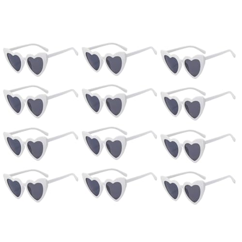 Pesfehhy Herzförmige Sonnenbrille für Hochzeit, Junggesellenabschied, Brille für Brautjungfer, Trauzeugen, Geschenke für Trauzeugen, von Pesfehhy
