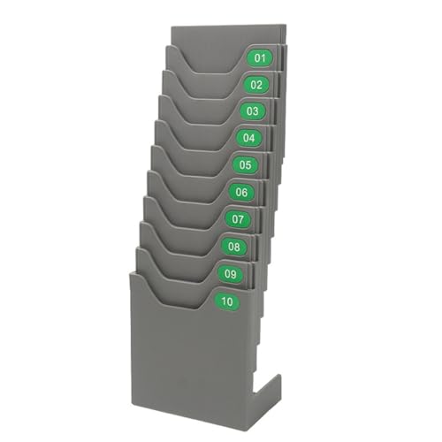 Pesfehhy Präsenzkartenhalter mit 10 Positionen, ausziehbarer Präsenzkartenhalter für Zeichenkarten, mit Schlitz für Postkarte und zum Aufhängen von Pesfehhy