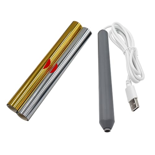 Pesfehhy Set mit beheizten Stiften mit USB-Stecker, beheizter Folienstift, Goldfolie, Heißpräge-Stift mit Spitze, Zeichenstift mit Heißfolienrolle Pesfehhy Set mit beheizten Stiften mit USB-Stecker, beheizter Folienstift, Goldfolie, Heißpräge-Stift mit Spitze, Zeichenstift mit Heißfolienrolle von Pesfehhy