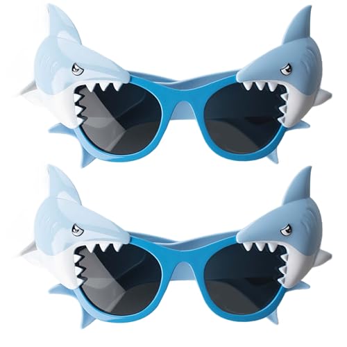 2 Stück lustige Sonnenbrille, süße 3D -Haifischgläser, Plastikparty Sonnenbrille für Erwachsene Kinder Sommer Beach Ozeanpool Thema Hawaiian Foto Requisiten Geschenke 2 Stück lustige Sonnenbrille, süße 3D -Haifischgläser, Plastikparty Sonnenbrille für Erwachsene Kinder Sommer Beach Ozeanpool Thema Hawaiian Foto Requisiten Geschenke von Pesoncarl
