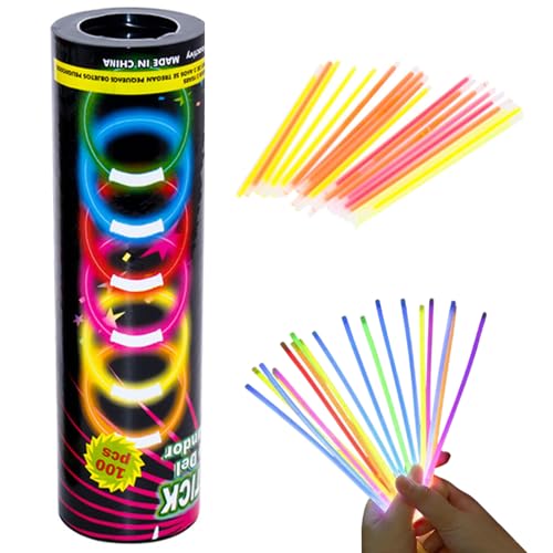 Glühstöcke, 100pcs 8 Zoll Glühstangen für Kinder Erwachsene, Flexible Glühstangen, langlebig in der dunklen Party -Gefälligkeiten für Neon Party Glow Halsketten und Armbänder Glühstöcke, 100pcs 8 Zoll Glühstangen für Kinder Erwachsene, Flexible Glühstangen, langlebig in der dunklen Party -Gefälligkeiten für Neon Party Glow Halsketten und Armbänder von Pesoncarl