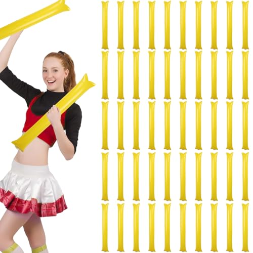 Pesoncarl 50pcs Thunder Sticks 23.62x3.94in Tragbares leichtes, verdickteres aufblasbare Thunder Sticks Lärmhersteller für Sportveranstaltungen Basketball -Fußball -Tanzparty, Gelb, Spielzeug Pesoncarl 50pcs Thunder Sticks 23.62x3.94in Tragbares leichtes, verdickteres aufblasbare Thunder Sticks Lärmhersteller für Sportveranstaltungen Basketball -Fußball -Tanzparty, Gelb, Spielzeug von Pesoncarl
