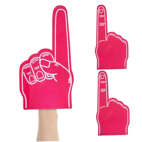 Pesoncarl Riesiger Schaumfinger 18 Zoll Schaumhand -Cheerleaderfinger für Sport Guy School Sport Games Party Supplies 3pcs Rot, Puppenkinos Pesoncarl Riesiger Schaumfinger 18 Zoll Schaumhand -Cheerleaderfinger für Sport Guy School Sport Games Party Supplies 3pcs Rot, Puppenkinos von Pesoncarl