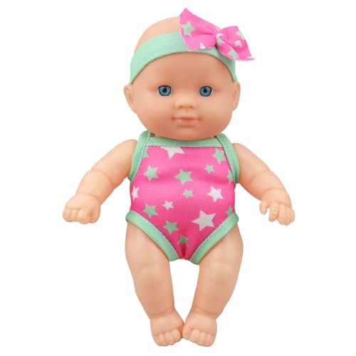 Pesoncarl Wasser Babypuppe süße Simulation Bad Puppe 8.5x3,4x5,3 Zoll Schwimmen Baby mit beweglichen Gelenk und abnehmbaren Kleidung Vinyl Wasserspielzeug für Kinder, Style1, Spielzeug von Pesoncarl
