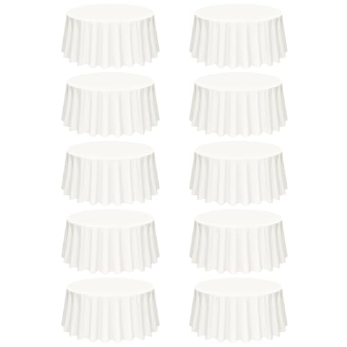 10 Pack -Elfenbein -Tischtuch, 120 Zoll/305 cm Durchmesserh -Polyester -Tischdecke für runde Tische, Flecken und faltenfeste Tischabdeckung für die Hochzeitsfeier Dining 10 Pack -Elfenbein -Tischtuch, 120 Zoll/305 cm Durchmesserh -Polyester -Tischdecke für runde Tische, Flecken und faltenfeste Tischabdeckung für die Hochzeitsfeier Dining von Pesonlook