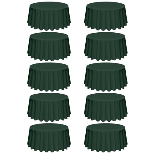 10 Pack Hunter Green Round Tischtuch, 120 Zoll/305 cm Durchmesser Polyester -Tischdecke für runde Tische, Flecken und Faltenbeständige Tischabdeckung für Hochzeitsfeier Dining 10 Pack Hunter Green Round Tischtuch, 120 Zoll/305 cm Durchmesser Polyester -Tischdecke für runde Tische, Flecken und Faltenbeständige Tischabdeckung für Hochzeitsfeier Dining von Pesonlook