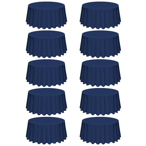 10 Pack Navy blau rundes Tischtuch, 90 Zoll/228 cm Durchmesser Polyester -Tischdecke für runde Tische, Flecken und Faltenfest für Hochzeitsfeier Dining 10 Pack Navy blau rundes Tischtuch, 90 Zoll/228 cm Durchmesser Polyester -Tischdecke für runde Tische, Flecken und Faltenfest für Hochzeitsfeier Dining von Pesonlook