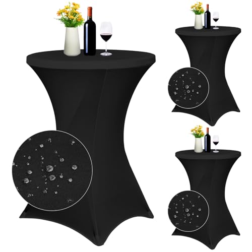 3er-Set wasserfest Stretch Stehtisch Husse für Bistrotisch Ø 80-85 cm Verstärkung im Fußbereich,Stretch-Husse Schwarz Hussen für Stehtische und Bistrotische ,Hochzeit, Cocktailparty, Bankett, Schwarz 3er-Set wasserfest Stretch Stehtisch Husse für Bistrotisch Ø 80-85 cm Verstärkung im Fußbereich,Stretch-Husse Schwarz Hussen für Stehtische und Bistrotische ,Hochzeit, Cocktailparty, Bankett, Schwarz von Pesonlook