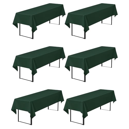 6er-Pack Premium Bierzelt-Tischdecke 260 x 110 cm, Jagdgrün Biertischdecken für Bierzeltgarnitur, blickdichte Polyester-Biertischdecken, waschbare Tischhussen für Bankette im Freien (Jagdgrün) von Pesonlook