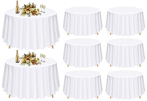 8 Packungen weiße Polyester Rund Tischdecke,305 cm Weiß Rund Waschbar Polyestergewebe Tischdecke runde Tischdecke für Hochzeit, Party, Geburtstag, Bankett 8 Packungen weiße Polyester Rund Tischdecke,305 cm Weiß Rund Waschbar Polyestergewebe Tischdecke runde Tischdecke für Hochzeit, Party, Geburtstag, Bankett von Pesonlook