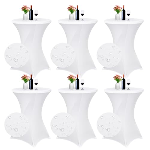 6er-Set wasserfest Stretch Stehtisch Husse für Bistrotisch Ø 80-85 cm Verstärkung im Fußbereich,Stretch-Husse Weiß Hussen für Stehtische und Bistrotische ,Hochzeit, Cocktailparty, Bankett, Weiß 6er-Set wasserfest Stretch Stehtisch Husse für Bistrotisch Ø 80-85 cm Verstärkung im Fußbereich,Stretch-Husse Weiß Hussen für Stehtische und Bistrotische ,Hochzeit, Cocktailparty, Bankett, Weiß von Pesonlook