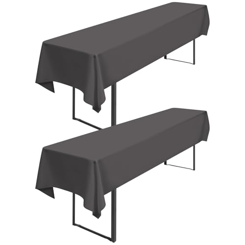 Pesonlook 2 Stück dunkelgraue Biertischtischdecke, 250 x 100 cm, Biertischhusse Universal für 50 cm und 70 cm Biertisch, waschbar, Polyester, rechteckige Tischdecke für Partys im Freien, Bankette Pesonlook 2 Stück dunkelgraue Biertischtischdecke, 250 x 100 cm, Biertischhusse Universal für 50 cm und 70 cm Biertisch, waschbar, Polyester, rechteckige Tischdecke für Partys im Freien, Bankette von Pesonlook