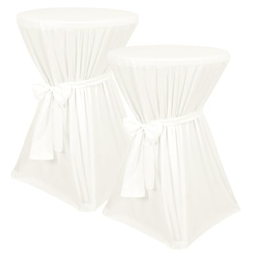 Pesonlook 2er-Pack Premium Stehtisch hussen, elfenbeinfarbene Stehtischhusse, blickdichter Durchmesser 70 cm, rutschfest und waschbar bei 40 °C, Stehtischhusse mit Band, Stehtischhusse für Stehtisch Pesonlook 2er-Pack Premium Stehtisch hussen, elfenbeinfarbene Stehtischhusse, blickdichter Durchmesser 70 cm, rutschfest und waschbar bei 40 °C, Stehtischhusse mit Band, Stehtischhusse für Stehtisch von Pesonlook