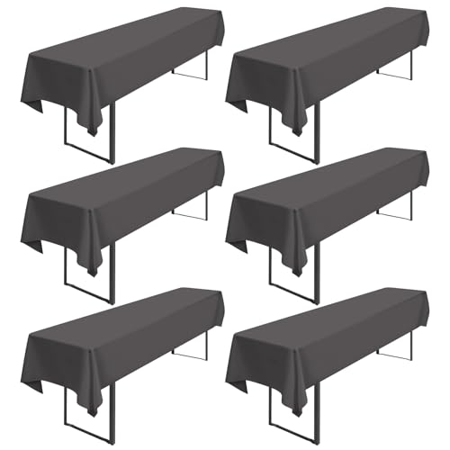 Pesonlook 6 Stück dunkelgraue Biertischdecke, 250 x 100 cm Biertischhusse Universal für 50cm und 70cm Biertisch, waschbar, Polyester, rechteckige Tischdecke für Outdoor-Party/Bankette Pesonlook 6 Stück dunkelgraue Biertischdecke, 250 x 100 cm Biertischhusse Universal für 50cm und 70cm Biertisch, waschbar, Polyester, rechteckige Tischdecke für Outdoor-Party/Bankette von Pesonlook