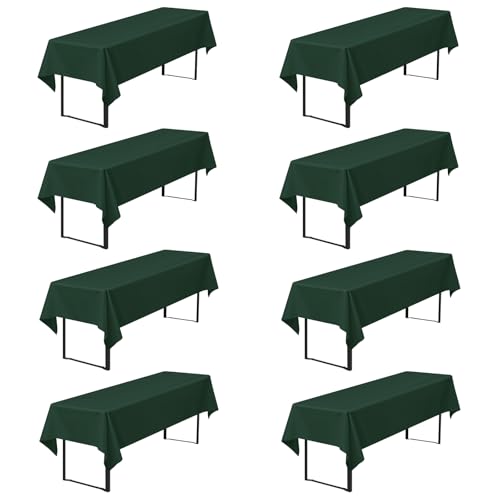 Pesonlook 8er-Pack Premium Biertischdecken 260 x 110 cm, Jagdgrün Biertischdecken für Bierzeltgarnitur, blickdichte Polyester-Biertischdecken, waschbare Tischhussen für Bankette im Freien (Jagdgrün) von Pesonlook