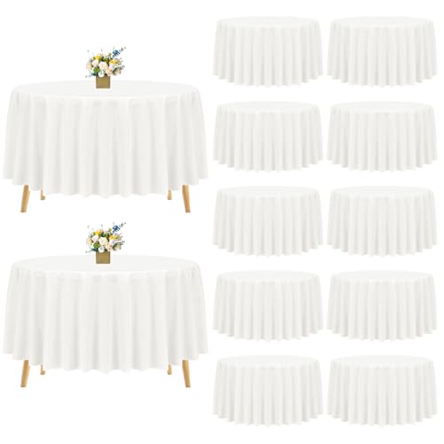 Pesonlook Runde Tischdecke, Polyester, 228 cm, waschbar, für Hochzeit, Party, Bankett, Essen, Buffet, 12 Stück Pesonlook Runde Tischdecke, Polyester, 228 cm, waschbar, für Hochzeit, Party, Bankett, Essen, Buffet, 12 Stück von Pesonlook