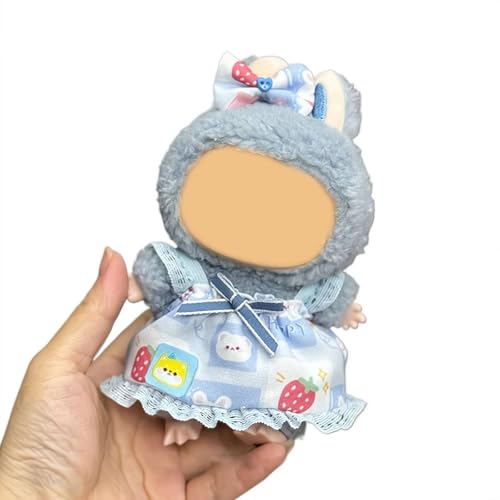 Kleidung für 17 cm Puppen-Outfit, Kawaii-Puppen-Outfits mit Zubehör für Sammler oder Ausstellungen, modisches Kleidungsset für 17 cm große Puppen, stilvolles Puppenkleidungszubehör, keine Puppe im von Pessrrtewg