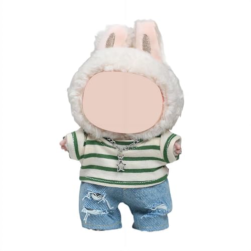 Kleidung für 17 cm Puppen-Outfit, modisches Kleidungsset, niedliches exquisites Zubehör für Puppensammlung, Premium-Puppen-Outfit mit Zubehör – Hut + Hemd + Jeans, keine Puppe im Lieferumfang Kleidung für 17 cm Puppen-Outfit, modisches Kleidungsset, niedliches exquisites Zubehör für Puppensammlung, Premium-Puppen-Outfit mit Zubehör – Hut + Hemd + Jeans, keine Puppe im Lieferumfang von Pessrrtewg