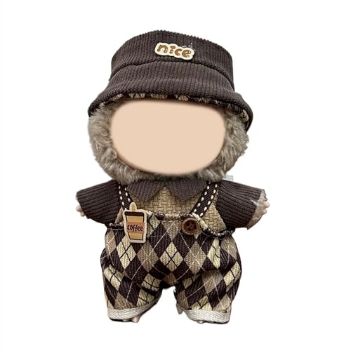 Kleidung für 17 cm Puppen-Outfit, niedliches buntes Outfit, geeignet für 17 cm große Puppen, modisches Kleidungsset für 17 cm große Puppen, stilvolles Puppenkleidungszubehör, Puppenzubehör für Sammler von Pessrrtewg