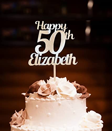 Pet-Jos Cake Topper Personalisierte Alter Name Geburtstag Happy Birthday Holz Geburtstagstorte aus Tortenaufleger Tortenfigur alles Gute zum Party Dekoration Wooden von Pet-Jos