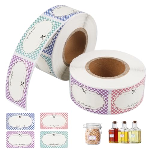 1000 Stück Marmeladen Etiketten Selbstklebend, Wasserfeste Klebeetiketten für Flaschen, Flaschenetiketten Selbstklebend, Marmeladenetiketten Etiketten für Vorratsdosen, Marmeladengläser, Flaschen 1000 Stück Marmeladen Etiketten Selbstklebend, Wasserfeste Klebeetiketten für Flaschen, Flaschenetiketten Selbstklebend, Marmeladenetiketten Etiketten für Vorratsdosen, Marmeladengläser, Flaschen von PetGlimmer