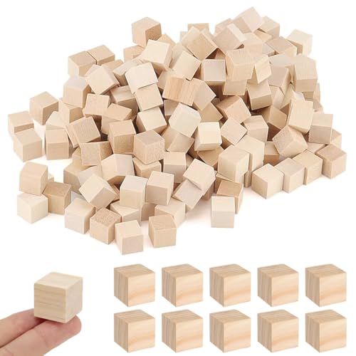 140 Stück 10mm Kleine Holz Würfel, Holzwürfel Blanko Deko, Natürliche Bastelklötzchen Blanko Holzklötze, Holzblöcke Bauklötze zum Basteln, Quadrat Holzklötze für DIY, Malen, Handwerk, Dekoration 140 Stück 10mm Kleine Holz Würfel, Holzwürfel Blanko Deko, Natürliche Bastelklötzchen Blanko Holzklötze, Holzblöcke Bauklötze zum Basteln, Quadrat Holzklötze für DIY, Malen, Handwerk, Dekoration von PetGlimmer