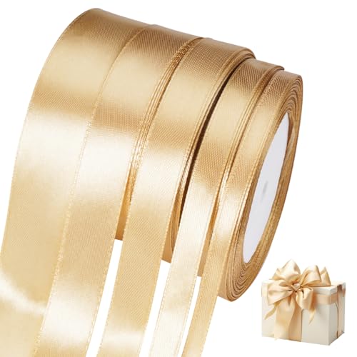 5 Stück Gold Geschenkband, Goldenes Schleifenband, 22 m Geschenkband Satin, 0.6-2.5 cm Breit Schleifenband Gold Breit für Geschenkverpackungen, Bastelarbeiten, Geburtstags und Hochzeitsdekoration 5 Stück Gold Geschenkband, Goldenes Schleifenband, 22 m Geschenkband Satin, 0.6-2.5 cm Breit Schleifenband Gold Breit für Geschenkverpackungen, Bastelarbeiten, Geburtstags und Hochzeitsdekoration von PetGlimmer