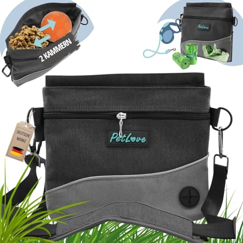 PetLove Leckerlibeutel für Hunde • Futterbeutel mit Magnetverschluss • Inklusive Kotbeutelspender & verwendbar als Bauchtasche • Grau PetLove Leckerlibeutel für Hunde • Futterbeutel mit Magnetverschluss • Inklusive Kotbeutelspender & verwendbar als Bauchtasche • Grau von PetLove
