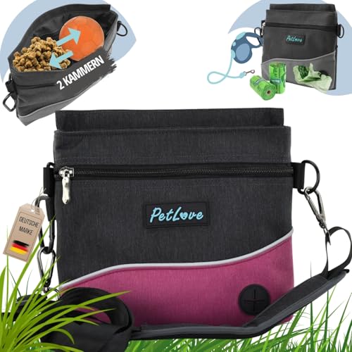 PetLove Leckerlibeutel für Hunde • Futterbeutel mit Magnetverschluss • Inklusive Kotbeutelspender & verwendbar als Bauchtasche • Pink PetLove Leckerlibeutel für Hunde • Futterbeutel mit Magnetverschluss • Inklusive Kotbeutelspender & verwendbar als Bauchtasche • Pink von PetLove
