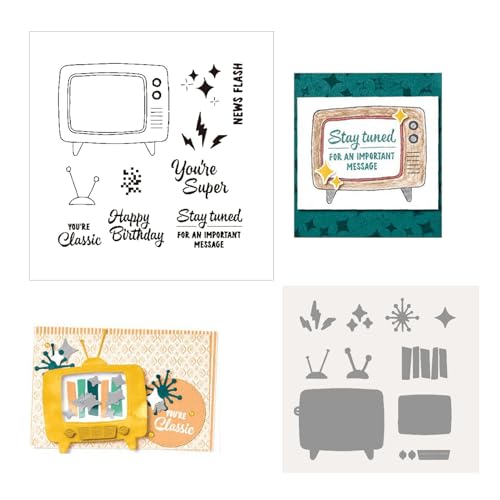 PetPhindU Stempel Set Und Metall Schneiden Sterben Silikon Klar Stempel Stempelzubehör Für DIY Geburtstage Scrapbooking Kunst Handwerk DIY-Metallstanzungen Silikonstempel (Farbe 20,One Size) von PetPhindU