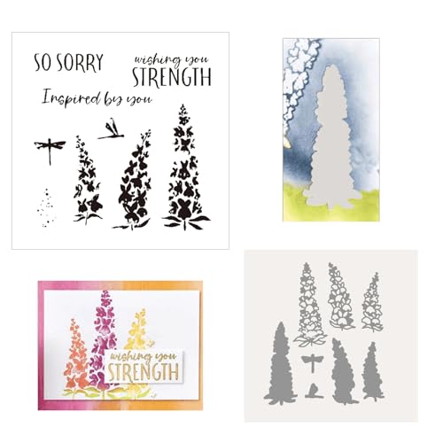 PetPhindU Stempel Set Und Metall Schneiden Sterben Silikon Klar Stempel Stempelzubehör Für DIY Geburtstage Scrapbooking Kunst Handwerk DIY-Metallstanzungen Silikonstempel (Farbe 23,One Size) von PetPhindU