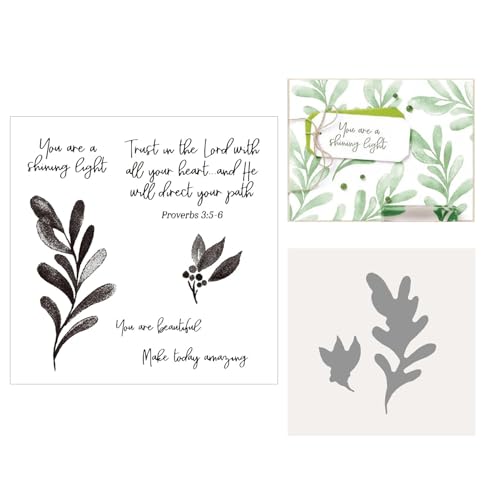 PetPhindU Stempel Set Und Metall Schneiden Sterben Silikon Klar Stempel Stempelzubehör Für DIY Geburtstage Scrapbooking Kunst Handwerk DIY-Metallstanzungen Silikonstempel (Farbe 9,One Size) von PetPhindU