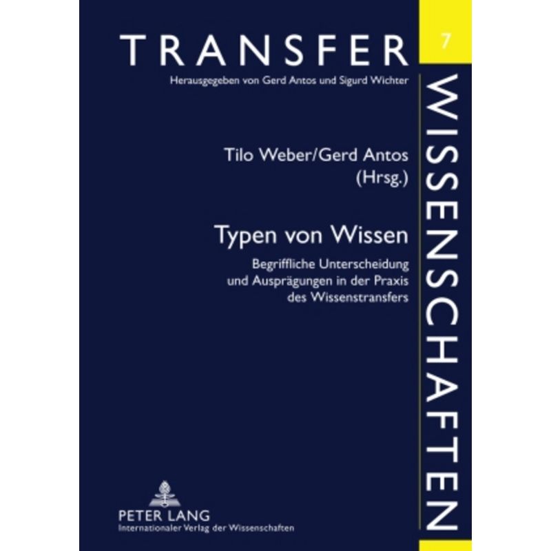Typen Von Wissen, Kartoniert (TB) von Peter Lang Ltd. International Academic Publishers