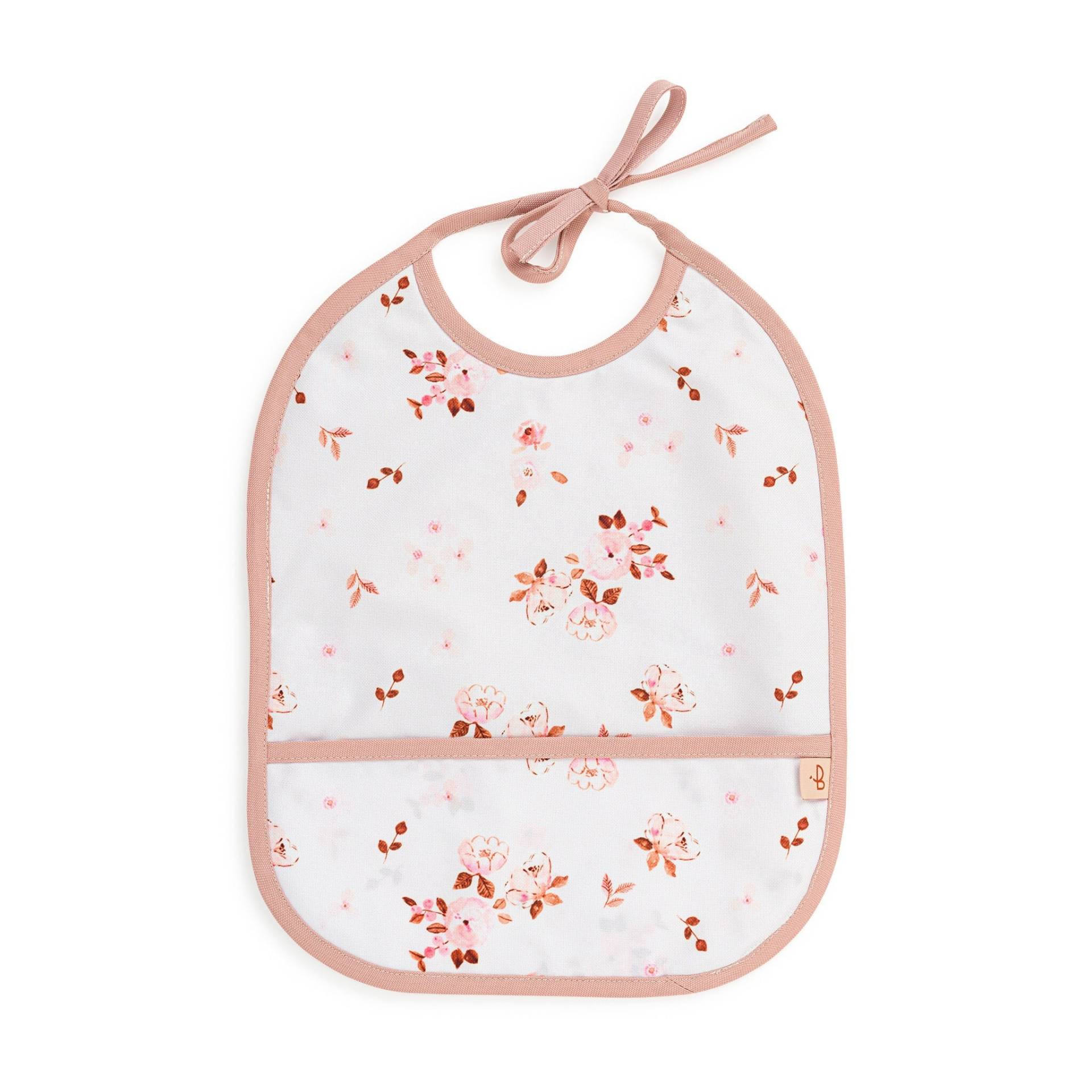 Rosa Babylätzchen Mit Apfelblüte, Wasserabweisendes Babylätzchen, Für Mädchen Rosa Babylätzchen Mit Apfelblüte, Wasserabweisendes Babylätzchen, Für Mädchen von PetitBabu